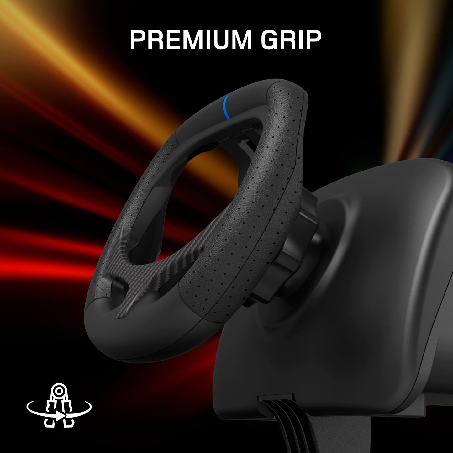 BASEKAMP AERO Racing Wheel Dock for DualSense Controllers - Gyro Racing - PS5, PC